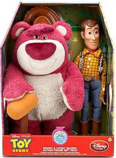 Disney Toy Story Woody and Lotso Lots OHug Bear Talking Figure Doll