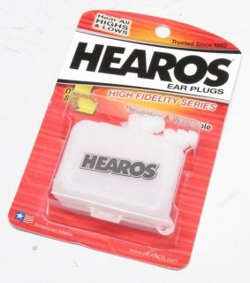 New HEAROS High Fidelity Earplugs with Case Ear Filters Hearing