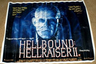   HELLRAISER II 1988 British Quad movie poster Clive Barker Pinhead