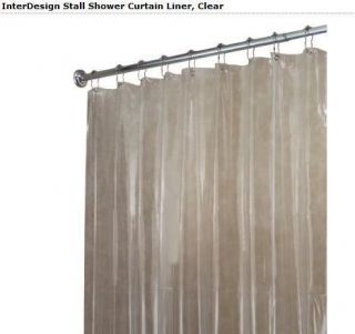 NEW Interdesign 14561 Vinyl Shower Stall Curtain Liner Clear