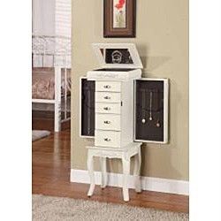 NEW Morre 5 Drawer Jewelry Box Armoire Organizer Mirror Stand Chest