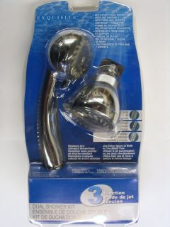 Exquisite Dual Shower Kit Wall Mount Handheld Shower Head 3 Way