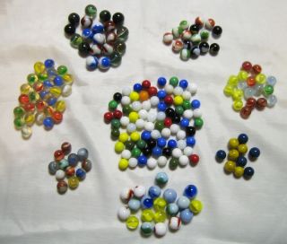 Lot of Old Vintage or Antique Marbles See Pictures Handmades Swirls