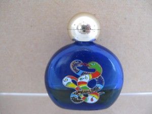 Vintage Niki de Saint Phalle Blue Glass Perfume Bottle