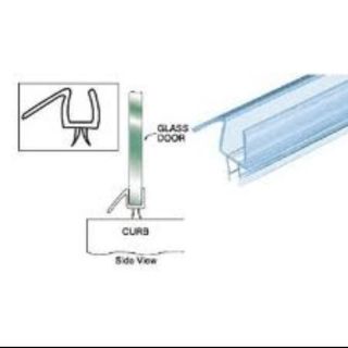 Frameless Heavy Glass Shower Door Sweep Drip 34 in Length