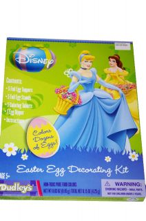 Disney Princess Cinderella Belle Tiana Easter Egg Dye Decorating Kit
