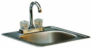 Bull Outdoor Kitchens Stainless Steel Drop In Sink with faucet