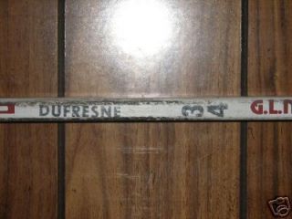 Donald Dufresne Game Used Chimo Hockey Stick Autograph