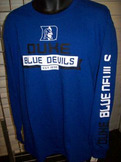 Duke Blue Devils Genuine Stuff Balanced 407WJ Long Sleeve T Shirt Sz