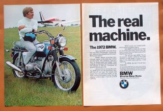 0504 1972 BMW Motorcycle Two Page Full Colour Ad