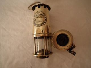 Vintage Brass Miners Lamp Protector Eccles Manchester