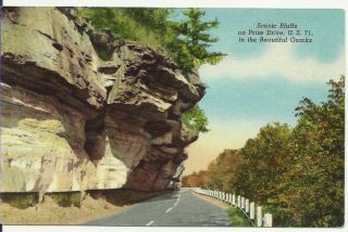 Antique Postcard Ozarks Missouri US Hwy 71 Noel Lanagan