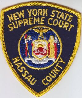 New York NY State Supreme Court Nassau County police patch NYS