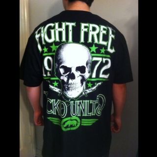 Mens Ecko MMA Freedom Fighter Blk T Shirt 2XL Free USPS Pri