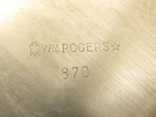 Vintage Wm Rogers 870 Round Platter Tray