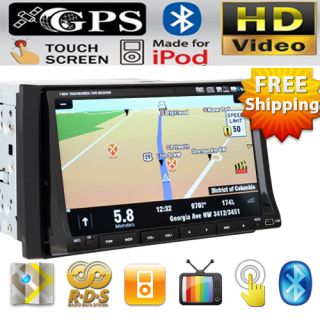 DIN Touch in Car Stereo DVD Player GPS Navigation Sygic Map