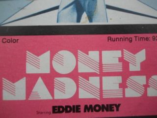 Money Madness Eddie Money Scarce Magnetic Video Corporation VHS Tape