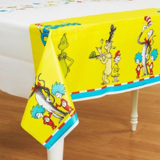 Dr Seuss Party Table Cover 54x102 Plastic Birthday New Cat in The