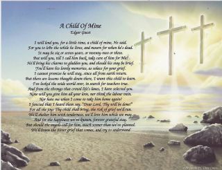 Child of Mine Poem Edgar Guest Personalized 3 Crosses