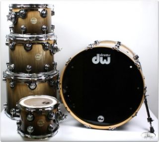Piece DW Collectors Series Drum Set Bass 4 Toms Exotic Maple