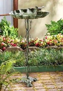  Ivy Vine Pole Stand Bird Bath Seed Feeder Leaf Tray Garden Yard Decor