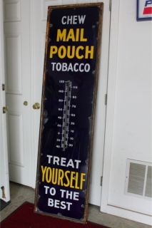  Mail Pouch Tobacco Thermometer Sign 6ft Old RARE