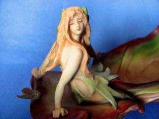 RARE Antique Richard Eckert 1800s Volkstedt German Porcelain Mermaid