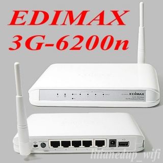 New Edimax 3G 6200N 802 11n 3G 3 5g 4 Port Boardband WiFi Router w