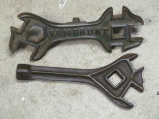 Antique John Deere VanBrunt and D & M primitive farm wrench tool