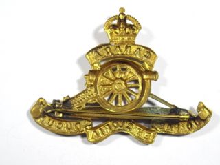 Canada Artillery Corps Original Brooched Cap Badge  