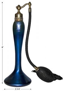 Durand DeVilbiss Style Blue Aurene Deco Atomizer/ Perfume Bottle