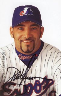 Montreal Expos Autographed Postcard of Dustin Hermanson