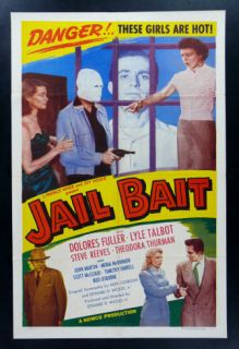 Jail Bait 1sh Orig Movie Poster Bad Girl 1954 Ed Wood