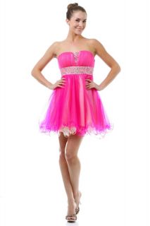 Strapless Cocktail Party Junior Prom Dress 5698