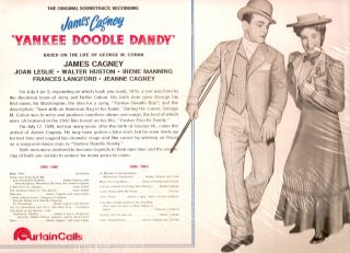 Yankee Doodle Dandy James Cagney Curtain Calls SEALED