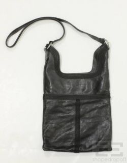 Dries Van NOTEN Black Leather Topstitched Crossbody Bag