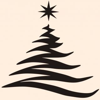 Festive Christmas Tree Vinyl Wall Decal, Holidays Home Decor