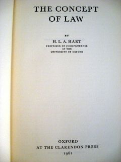 1961 H L A Hart The Concept of Law 1st Edition in DJ