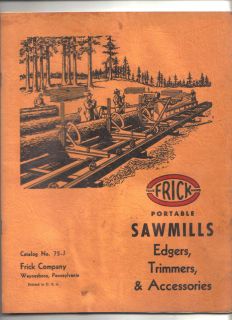  Sawmills Catalog No 75 J Edgers Trimmer Waynesboro Pennsylvania