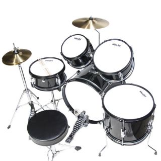 Mendini Black 5 Piece Child Junior Drum Set Cymbals