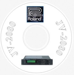 Roland JV 2080 Sound Library Editors Manual JV2080