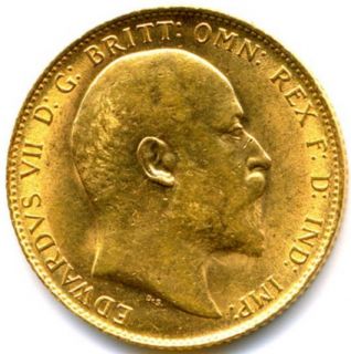 1909 Edward VII Full Gold Sovereign Lustre