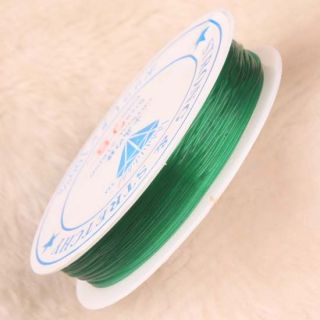 malachite green elastic crystal cord thread string 1pc