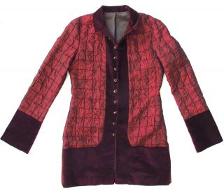 Vintage Henry Duarte custom velvet victorian frock coat granny takes a