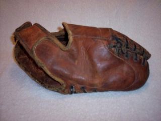 Vintage Dubow Leather Basemitt Baseball Glove Mitt 666 Satans Glove