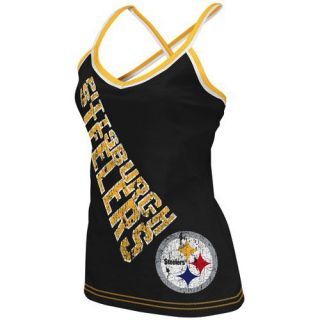 Reebok Pittsburgh Steelers Ladies Black Cheer Tank Top
