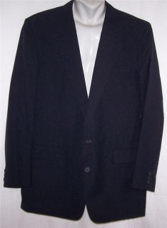44R Egon Von Furstenberg DARK SOLID NAVY BLUE sport coat jacket suit