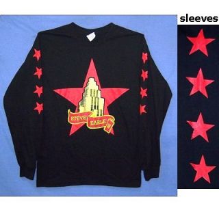 Steve Earle 08 Stars Logo Black Long Sleeve Shirt L