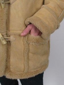JJ Genuine Sheepskin Shearling Fur Leather Marlboro Mans Toggel Jacket
