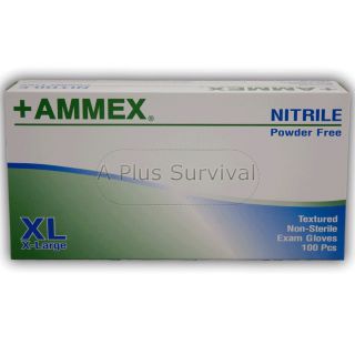 100 Blue Nitrile Medical Exam Safety Gloves Extra Large Size Latex